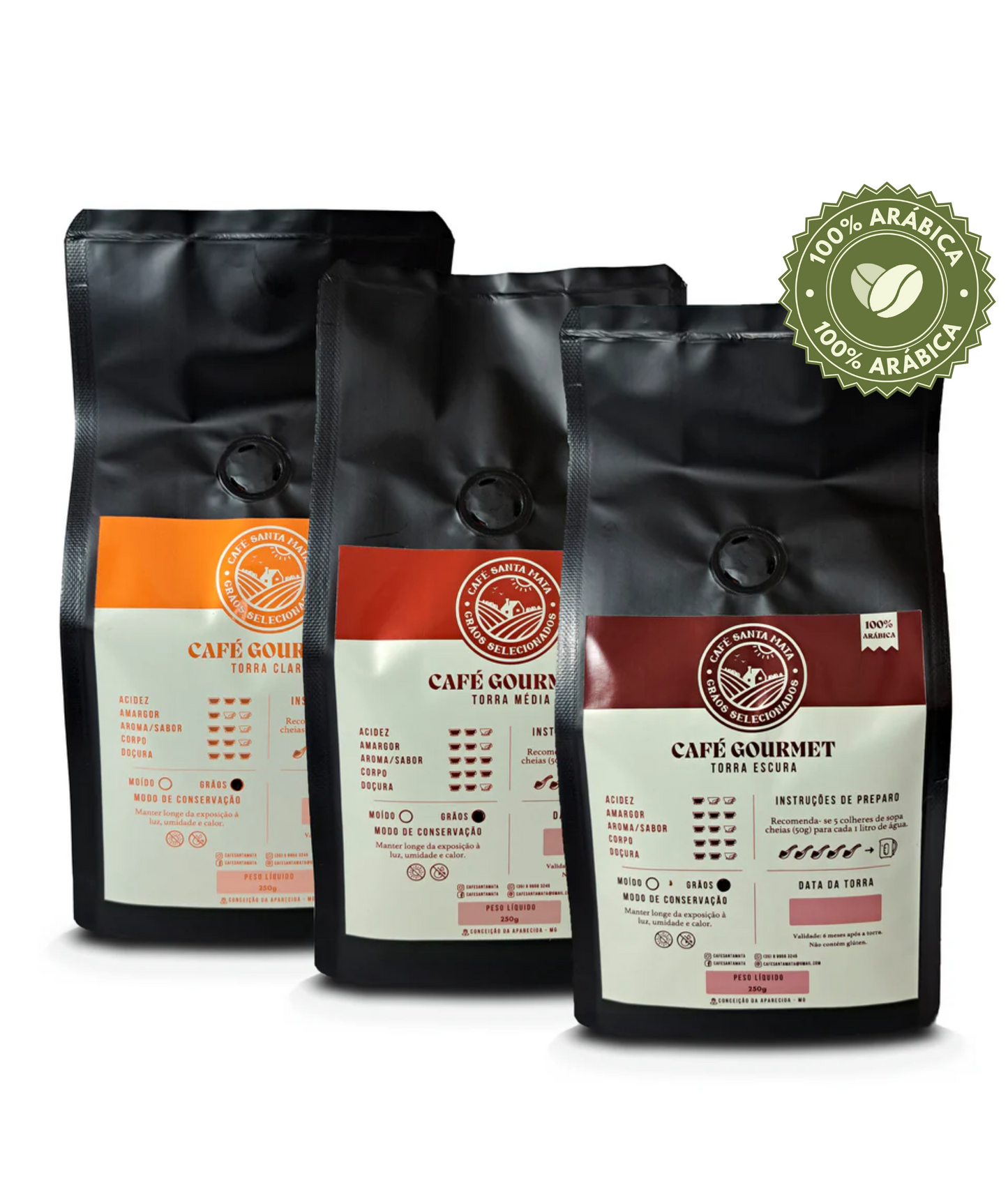 Kit Experimenta 250g - Todas torras